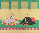 自筆画幅　雛図　Scroll Painting : Hinamatsuri Dolls