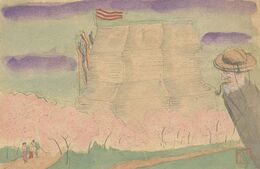 自筆画稿　花見　Cherry Blossom Viewing