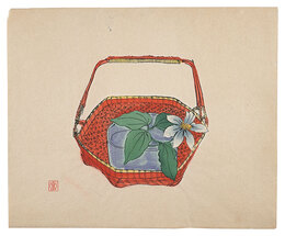 陶画集より　鉄線花　Clematis