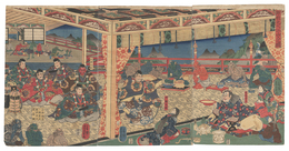 源頼光大江山入之図　Minamoto Yorimitsu (Raiko) on Mount Oe