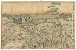 東都不忍辨財天巳待之図　Mimachi Ritual of Benten Shrine at Shinobazu in Edo