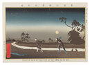 東京名所図会　東京小梅曳船夜図【復刻版】　Famous Sights of Tokyo / Night View of Hikifune, Koume in Tokyo【Reproduction】