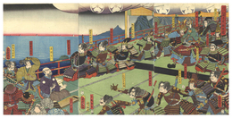 目一秘曲平家一類顕図　The Heike Clan Appears as Mokuichi Plays the Secret Song