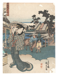 東海道五十三次之内　戸塚図　Fifty-three Stations of the Tokaido Road / View of Totsuka