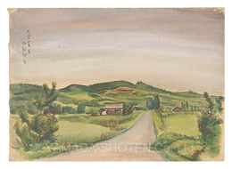 自筆画　津軽への道／グリンホテル　Paintings