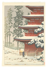 日本風景集 東日本篇　弘前最勝院　Collection of Scenic Views of Japan, Eastern Japan Series / Saishoin Temple in Snow, Hirosaki