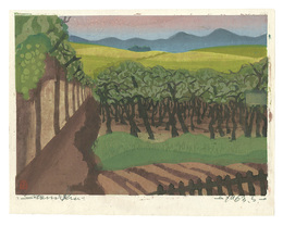 板画新日本百景　ぶどう園　Hanga New One Hundred Views of Japan / Grapery