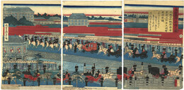 東京名所新橋之図　Famous Places of Tokyo, Shinbashi