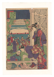 開化名所一覧　横浜商館繁栄之図　Famous Places of Modern Life at a Glance / Flourishing Merchant House in Yokohama