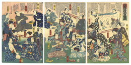 三芝居役者芸競　Competitions among Actors of the Three Theaters