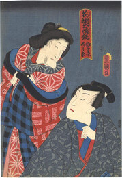 花揃出情競　Kabuki print