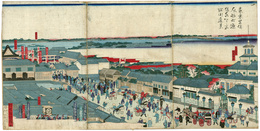 東京里俗人形町通従水天宮深川遠景　Suitengu Shrine, Distant View from Ningyocho Street