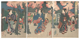 浅草奥山桜花盛之図　The Inner Precincts at Asakusa: Cherry Blossoms in Full Bloom