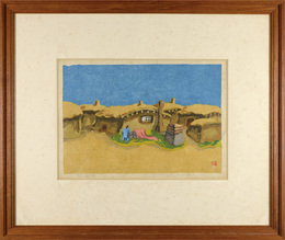 部落の家（満州）　Houses of Manchurian Village