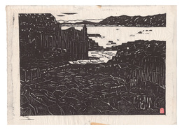 板画新日本百景　奇勝東尋坊　Hanga New One Hundred Views of Japan / Tojinbo, a Magnificent View