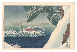 松島五大堂の雪　Snow at Godaido Hall, Matsushima