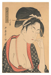 北国五色墨　川岸【復刻版】　Five Shades of Ink in the Licensed Quarter / Moatside Prostitute【Reproduction】