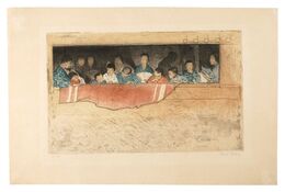 祭りの行列を見る日本の子供たち　Japanese Children Watching a Festival Procession