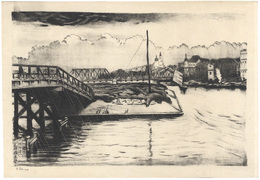 大阪風景　天神橋遠望　Sight in Osaka / Distant view of Tenjin Bridge 