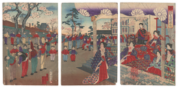 学校生徒体操ノ図　Gymnastic Exercise at School