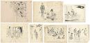自筆画稿　佐用姫人形　Original illustrations for Sayohime Doll (Girls Club) written by Sasamoto Tora