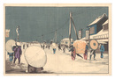 両国雪中　Ryogoku in the Snow