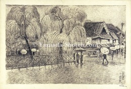 大阪風景　四ツ橋雨景　Sight in Osaka / Yotsubashi Bridge in Rain