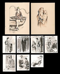 肉筆画　Paintings