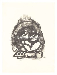 犬のある母子像　Mother and Her Children with a Dog