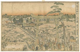 東都不忍辨財天巳待之図　Mimachi Ritual of Benten Shrine at Shinobazu in Edo