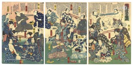 三芝居役者芸競　Competitions among Actors of the Three Theaters