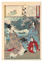 東錦昼夜競　藤原朝臣成道　Eastern Brocade: Comparison of Day and Night / Fujiwara Ason Narimichi