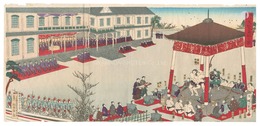 弥生神社天覧角觝之図　Imperial Viewing of Sumo at Yayoi Shrine