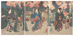 浅草奥山桜花盛之図　The Inner Precincts at Asakusa: Cherry Blossoms in Full Bloom