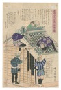 衣喰住之内家職幼絵解之図　第十八 第十九 第二十　Food, Clothing, and Shelter: Process of Construction Explained for Children in Pictures / No. 18, No. 19 and No. 20