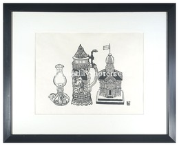 麦酒杯等の静物　Beer Jug and Others