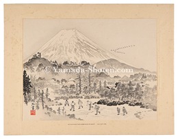 新屋の大池と富士　The Oike Pond in Araya and Mount Fuji