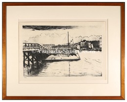 大阪風景　天神橋遠望　Sight in Osaka / Distant View of the Tenjin Bridge