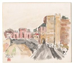 自筆画色紙　Paintings