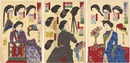 鬘附束髪図会　Various Wig Styles