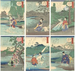 諸国六玉河　Six Jewel Rivers in Various Provinces