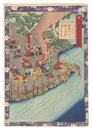 瓢軍談五十四場　二十三 香辺川を絶て赤松を水にしたす　Fifty-four Scenes from the Story of Hideyoshi / No. 23: Drawing Water from the Kobe River to Flood Akamatsu