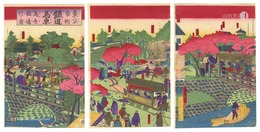 東京市街鉄道馬車万世橋通行ノ景　Tokyo City Streets: Horse-Drawn Trolleys on Yorozuyo (Mansei) Bridge