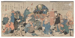 偽一休和尚説法之図　The False Ikkyu Preaching to the Bill Collectors