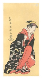 由良兵庫之助妻みなと 二代中村粂太郎 【復刻版】　Actors Nakamura Kumetaro II as Minato, Wife of Yura Hyougonosuke【Reproduction】