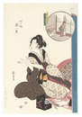 外と内姿八景 ろうかの暮雪 座敷の夕せう【復刻版】　Eight Views of Figures Inside and Outside / Evening snow in the hall,Evening in the tatami room【Reproduction】