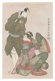 桂川月思出 四世岩井半四郎と三世坂東彦三郎【復刻版】　Reflections of the moon on the Katsura river / Bando Hikosaburo Ⅲ,Iwai Hanshiro Ⅳ【Reproduction】 