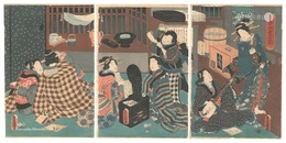 春雨豊夕栄　Pleasures of a Rainy Spring Evening