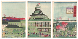 東京名所図絵之内　海運橋第一国立銀行　Illustrations of Famous Places in Tokyo / The First National Bank near the Kaiun Bridge