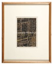 かんじきと藁靴（仮題）　Small woodblock print